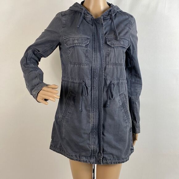 ❤️Last Chance American Eagle Outfitters 100% cotton utility zip up jacket sizeXS - Picture 1 of 11